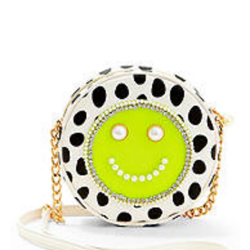 Over 60% Off! Betsey Johnson Smiley Imitation Pearl Canteen Crossbody - Yellow